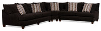 Putty 3-Piece Chenille Sectional - Chocolate 