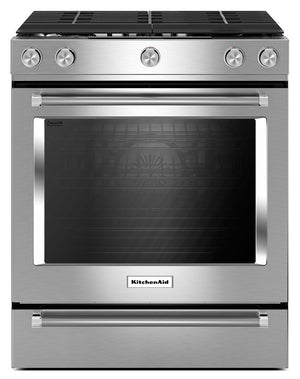 KitchenAid 5.8 Cu. Ft. Slide-In Convection Gas Range – Stainless Steel