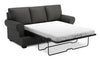 Made in Canada Customizable Sofa Lab Roll 86\" Linen-Look Fabric Sofa Bed with Rolled Arms - Luna Kohl Grey