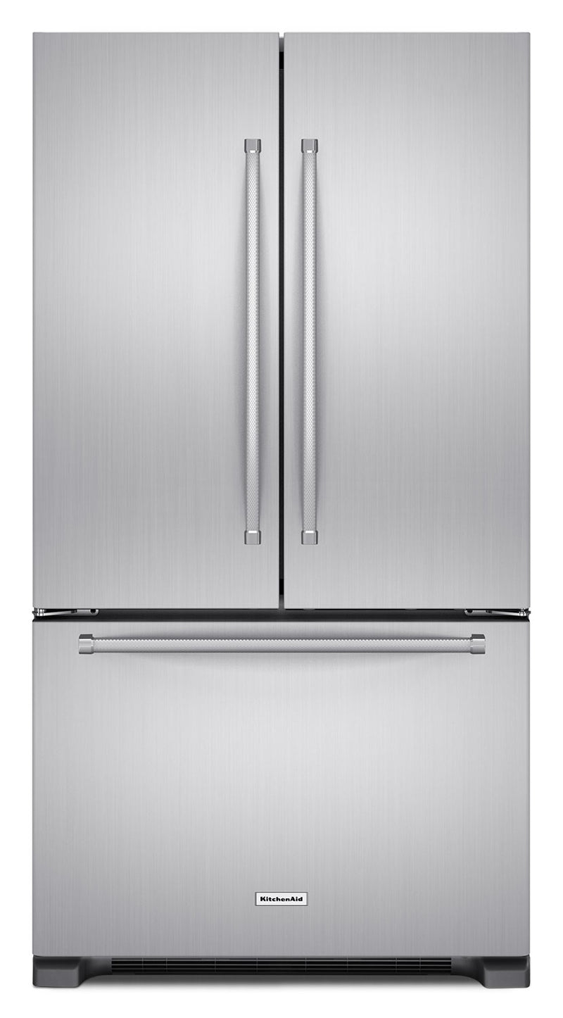 KitchenAid 22 Cu. Ft. French Door Refrigerator with Interior Dispenser - Stainless Steel - Refrigerator with Ice Maker in Stainless Steel