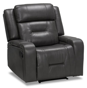 Ryker Leath-Aire Recliner - Grey