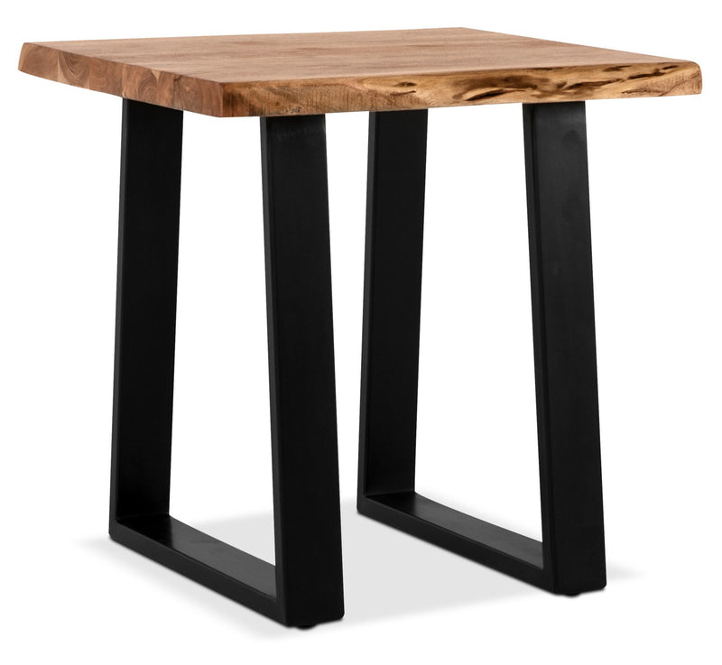 Agra End Table - Retro style End Table in Brown/Black Wood