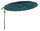 Shanghai Outdoor Patio Umbrella - 114" W x 75"H, Weather Resistant Aluminum & Fibreglass, Hand Crank - Aqua