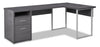 Pollie Reversible L-Shaped Desk - Grey 