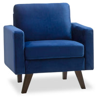 Joelle Velvet Chair - Blue 