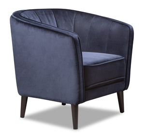 Brinley Velvet Accent Chair - Blue