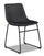 ["Cole Dining Chair with Vegan Leather Fabric, Metal - Black"]
