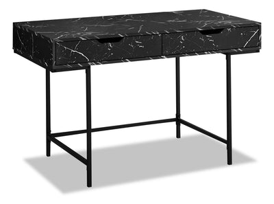 Butler Desk - Black Marble-Look 