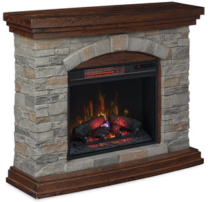 Austen All-In-One Electric Fireplace - Grey