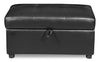 Element Leath-Aire Storage Ottoman - Black