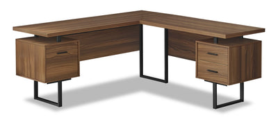 Marnie Reversible L-Shaped Corner Desk - Walnut  