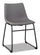 Cole Dining Chair with Vegan Leather Fabric, Metal - Grey