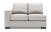 Sofa Lab Track LAF Loveseat - Luxury Silver