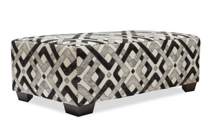 Verona Brushed Linen-Look Fabric Accent Ottoman