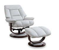 Maven Genuine Leather Reclining Chair and Footrest 