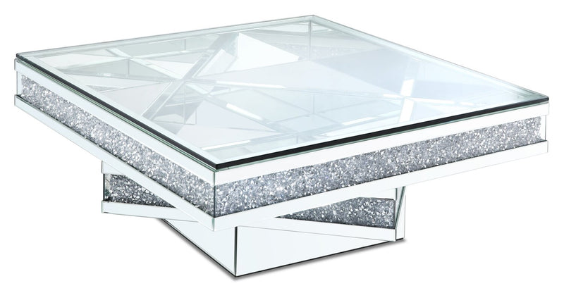 Rosie Coffee Table  - Glam style Coffee Table in Silver Medium Density Fibreboard (MDF)