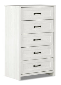 Dove Bedroom Chest of Drawers, 5-Drawer, 30.5