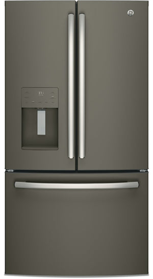 GE 25.5 Cu. Ft. French-Door Refrigerator with Exterior Ice and Water - GFE26JMMES