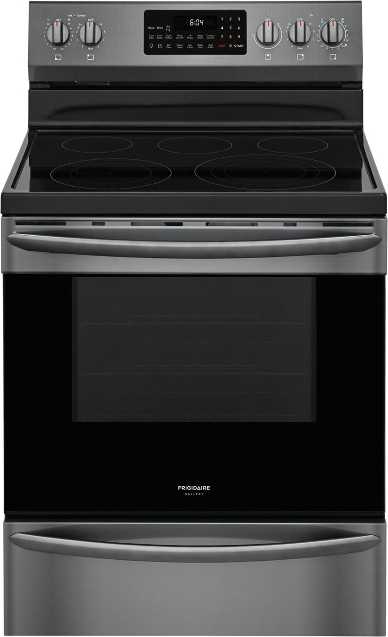 Frigidaire Gallery 5.7 Cu. Ft. Freestanding Electric Range with Air Fry - GCRE306CAD - Electric Range in Smudge-proof Black Stainless Steel