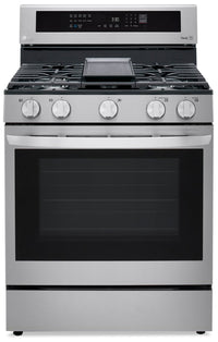 LG 5.8 Cu. Ft. Smart Gas Range with Instaview and True Convection - Smudge Proof Stainless Steel - L… 