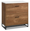 Taryn 27.95\" 2-Drawer Filing Cabinet - White & Light Brown