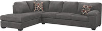 Morty 2-Piece Chenille Left-Facing Sectional - Grey 