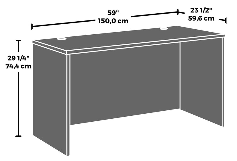 Affirm 59.06\" Commercial Grade Office Desk - Noble Elm