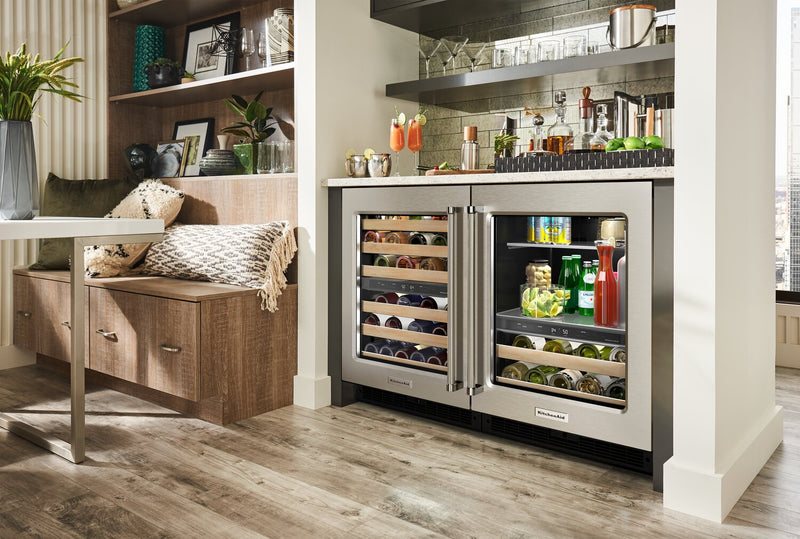 KitchenAid 24\" 5 Cu. Ft. Undercounter Wine Refrigerator - Stainless Steel - KUWL214KSB