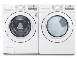 LG 5.2 Cu. Ft. Front-Load Washer and 7.4 Cu. Ft. Electric Dryer - White