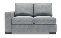 Sofa Lab Track LAF Loveseat - Luna Pewter 