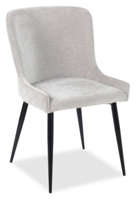 Lexi Dining Chair with Velvet-Look Fabric, Metal - Taupe 