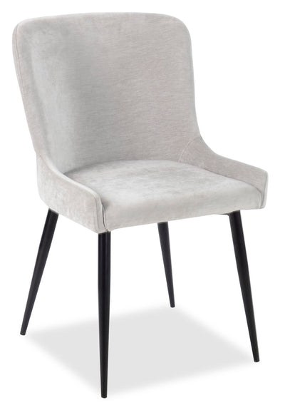 Lexi Dining Chair with Velvet-Look Fabric, Metal - Taupe | Chaise de salle à manger Lexi en tissu d’apparence velours et en métal - taupe