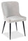 Lexi Dining Chair with Velvet-Look Fabric, Metal - Taupe