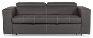 Drake Faux Suede Sleeper Sofa - Cement