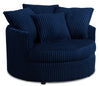 Grande Chenille Cuddler Chair - Groove Midnight