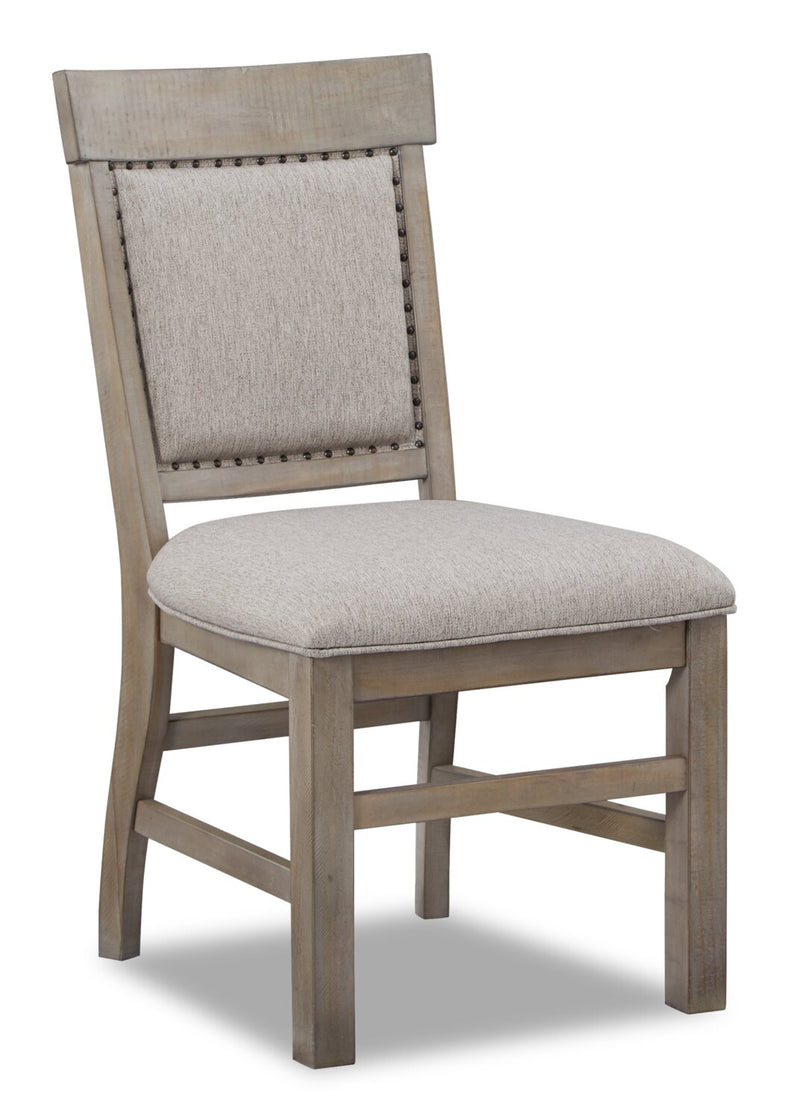 Keswick Upholstered Dining Chair - Dovetail Grey - Country, Rustic style Dining Chair in Dovetail Grey Pine, Plywood