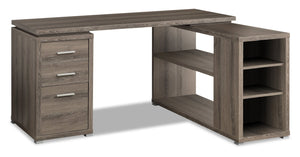 Rickey L-Shaped Corner Desk - Taupe 