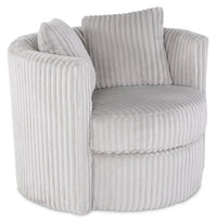 Petite Chenille Swivel Cuddler Chair - Groove Mist 