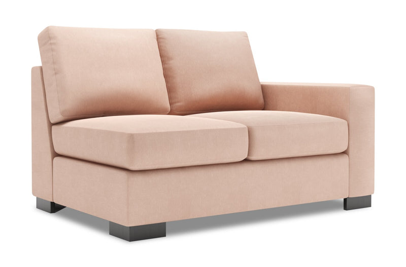 Sofa Lab Track RAF Loveseat - Pax Rose