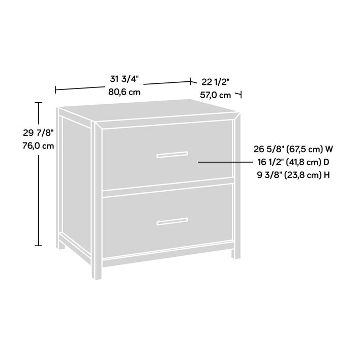 Emile 31.73\" 2-Drawer Lateral Filing Cabinet - Chalked Chestnut 