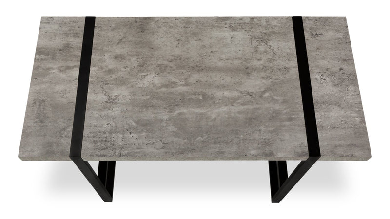 Avery 49\" Office Desk - Grey Concrete-Look