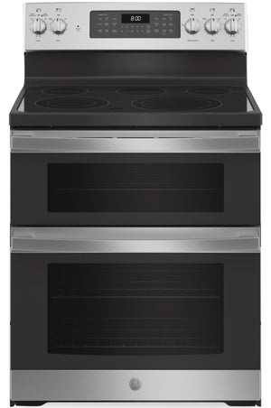 GE 6.6 Cu. Ft. Electric Range with Air Fry and Steam Clean - Stainless Steel - JBS86SPSS