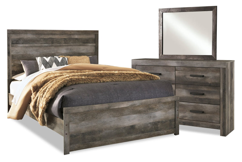 Sawyer 5-Piece Queen Bedroom Package - Contemporary style Bedroom Package in Rustic grey Medium Density Fibreboard (MDF)