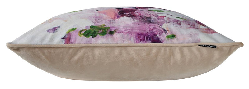 Abstract Floral Accent Pillow - Purple