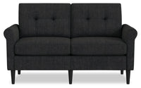 BLOK Modular Rolled Arm Loveseat – Charcoal  