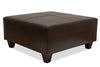 Addison Leath-Aire Ottoman - Brown