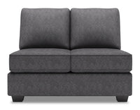 Sofa Lab Roll Armless Loveseat - Luxury Charcoal