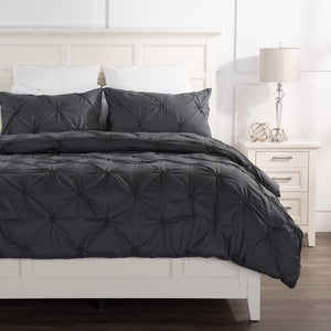 Brianna 3-Piece Full/Queen Comforter Set - Dark grey