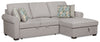 Scott Living Haven 2-Piece Right-Facing Chenille Fabric Sleeper Sectional with Storage Chaise - Grey