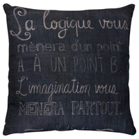 Quote Accent Pillow I - Black